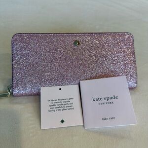 Kate Spade Rose Glitter Wallet